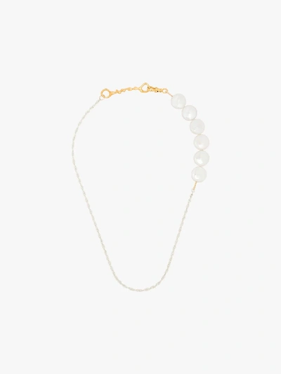 Shop Alighieri Gold-plated Pearl Necklace In White