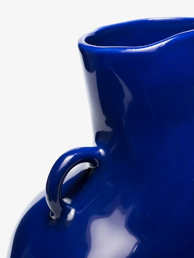 Shop Anissa Kermiche Blue Love Handles Earthenware Vase