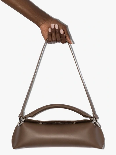 Shop Venczel Brown Elan Leather Shoulder Bag