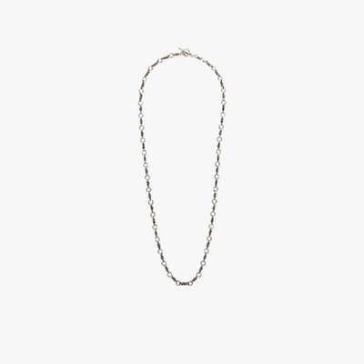 Shop Saint Laurent Silver Tone Little Rope Chain Necklace