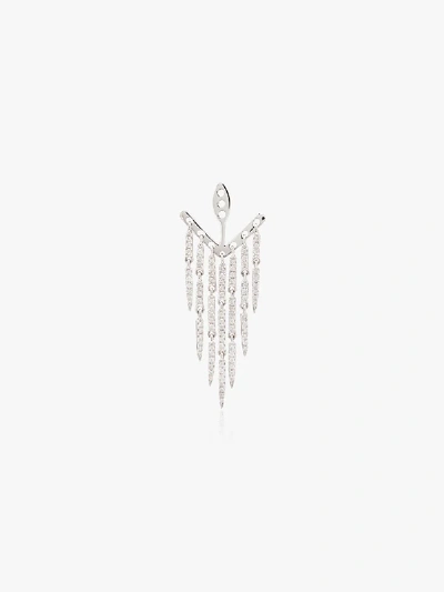 Shop Yvonne Léon 18k White Gold Diamond Earring