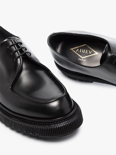 Shop Adieu Black Type 124 Leather Derby Shoes