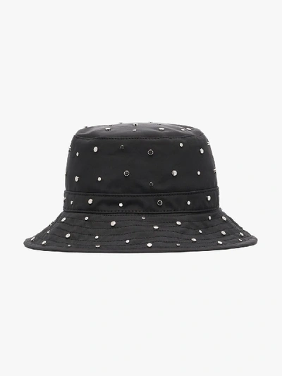 Shop Ganni Black Studded Bucket Hat