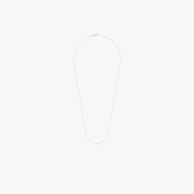 Shop Gigi Clozeau 18k Yellow Gold Beaded Necklace In R01 White Rose Gold