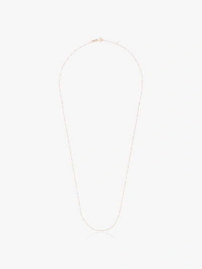 Shop Gigi Clozeau 18k Yellow Gold Beaded Necklace In R01 White Rose Gold