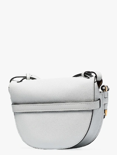 Shop Loewe Grey Gate Small Leather Cross Body Bag In Blue