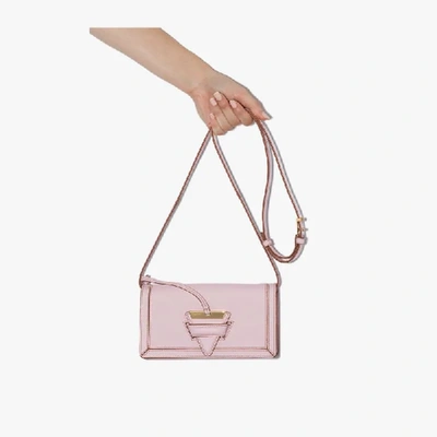 Shop Loewe Pink Barcelona Mini Leather Cross Body Bag