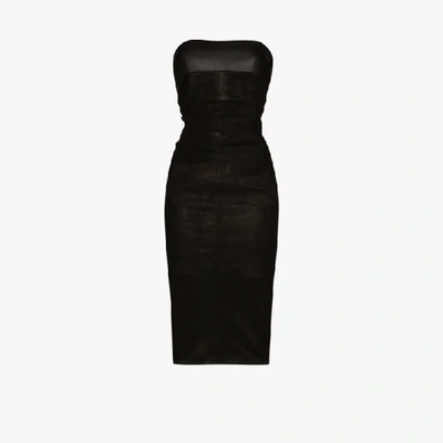 Shop Rick Owens Sleeveless Bustier Dress In Black