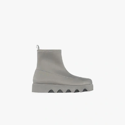 Shop Issey Miyake Grey Bounce Ankle Boots