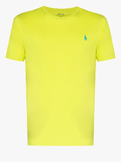 Shop Polo Ralph Lauren Polo Pony Cotton T-shirt In Yellow