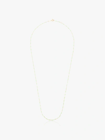 Shop Gigi Clozeau 18k Yellow Gold 60 Cm Beaded Necklace In J54 Anis Gold
