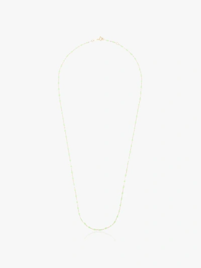 Gigi Clozeau 18k Yellow Gold 60 Cm Beaded Necklace In J54 Anis Gold