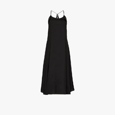 Shop Lvir Flared Slip Dress In Black