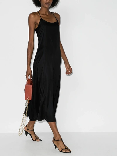 Shop Lvir Flared Slip Dress In Black