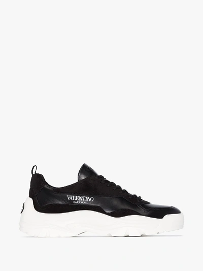 Shop Valentino Gumboy Logo-print Sneakers In Black