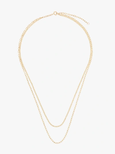 Shop Zoë Chicco 14k Yellow Gold Double Chain Necklace