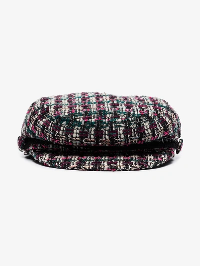 Shop Maison Michel Multicoloured New Abby Tweed Baker Boy Hat In Black