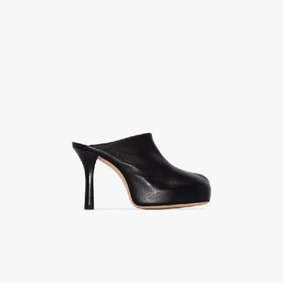 Shop Bottega Veneta Black Bv Bold 105 Leather Mules