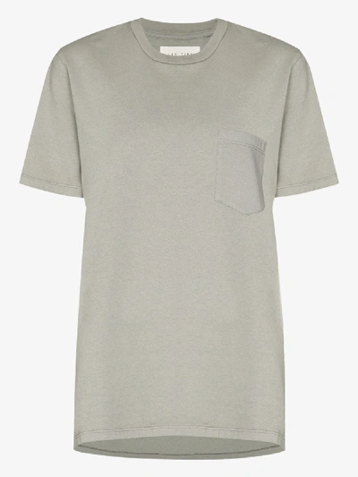 Shop Les Tien Classic Pocket Cotton T-shirt In Grey