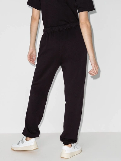 Shop Les Tien Brushed Cotton Track Pants In Purple