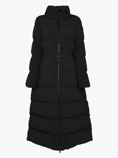 Shop Moncler Coelo Hooded Puffer Coat In Black