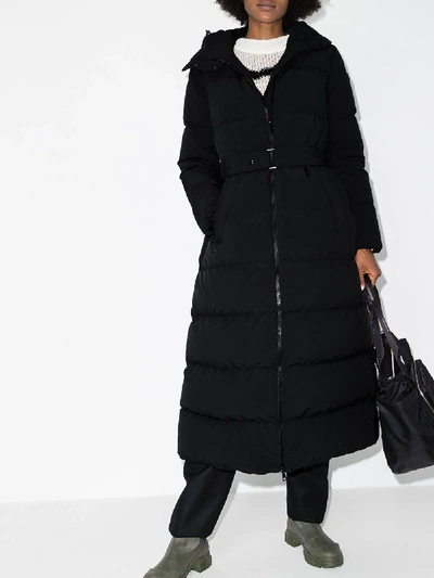 Shop Moncler Coelo Hooded Puffer Coat In Black