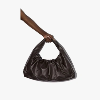 Shop Bottega Veneta Brown The Shoulder Pouch Large Leather Bag