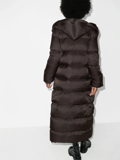 Shop Rick Owens Hooded Down Puffer Coat In Grey