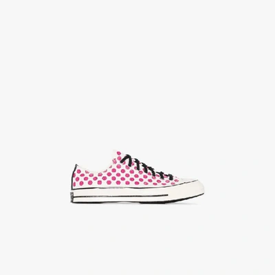 Shop Converse White And Pink Chuck 70 Happy Camper Low Top Sneakers