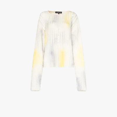 Shop Susan Fang Bubble Embellished Sweater In White