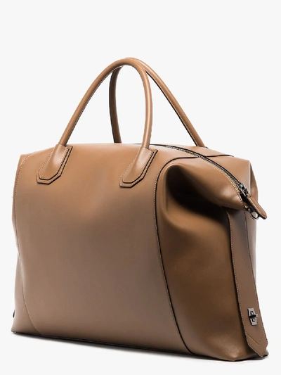 Shop Givenchy Green Antigona Soft Large Leather Tote Bag