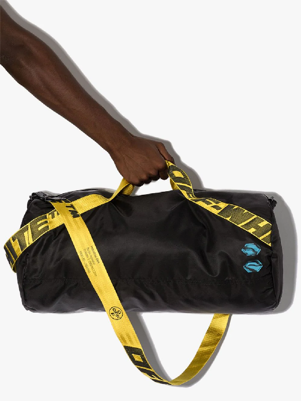 Offwhite Industrial Strap Nylon Duffle Bag In Black ModeSens