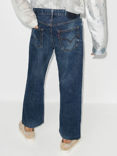Shop Children Of The Discordance Wide Leg Patchwork Jeans In Blue