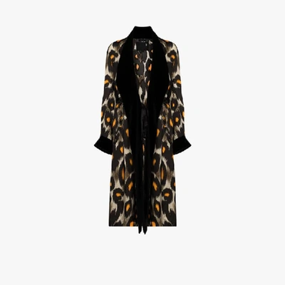 Shop R13 Leopard Print Robe In Brown