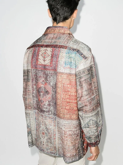 Shop Children Of The Discordance Personal Patchwork Shirt In Brown