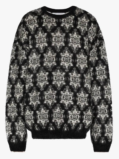 Shop Children Of The Discordance Greetek Knitted Sweater In Black
