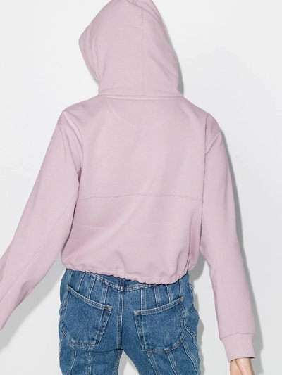 Shop Fendi Graphic Logo Cotton Hoodie In Pink