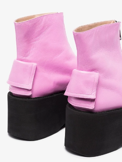 Shop Natasha Zinko Plateau-stiefel Mit Reissverschluss, 80mm In Rosa