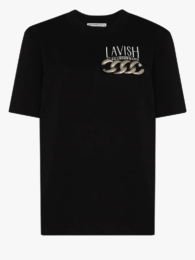 Shop Alexander Wang Lavish Cotton T-shirt In Black
