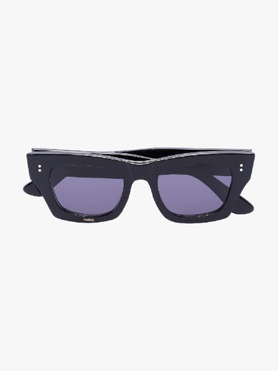 Shop Natasha Zinko Black Square Frame Sunglasses