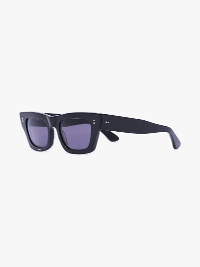 Shop Natasha Zinko Black Square Frame Sunglasses