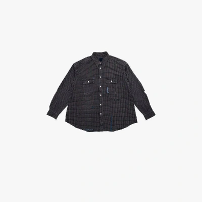 Shop Visvim River Crash Check-pattern Shirt In Brown