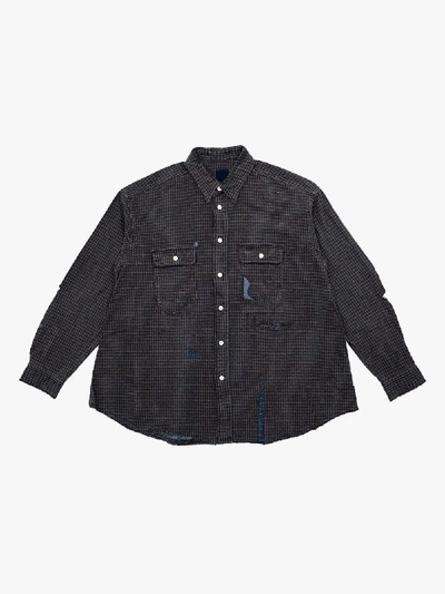 Shop Visvim River Crash Check-pattern Shirt In Brown