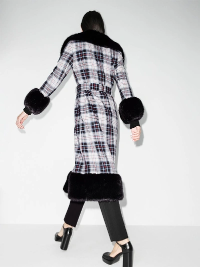 Shop Shrimps Black River Double-breasted Checked Coat