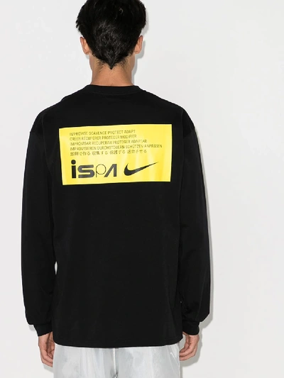 Shop Nike Ispa Cotton Sweatshirt In Black