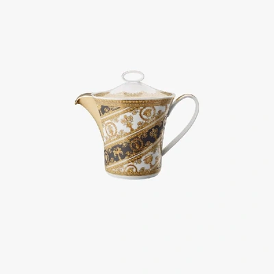 Shop Versace Multicoloured Baroque Rhapsody Porcelain Teapot In Yellow