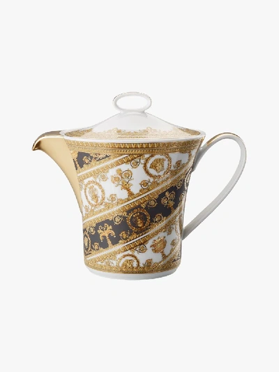 Shop Versace Multicoloured Baroque Rhapsody Porcelain Teapot In Yellow