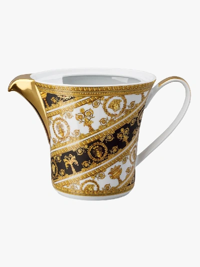 Shop Versace Multicoloured Baroque Rhapsody Porcelain Teapot In Yellow