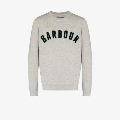 Shop Barbour Prep Logo Sweatshirt In Grey