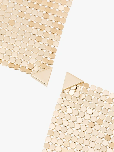 Shop Paco Rabanne Gold Tone Flexible Chain Mail Drape Earrings